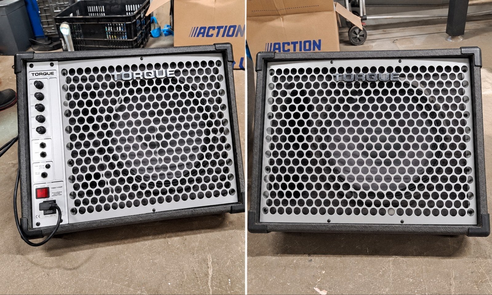 Torque TSM100P + TSM100 PA monitorset – 12 inch – 100W – 8 O, Ophalen, Gebruikt, Monitor(versterker), Minder dan 500 watt