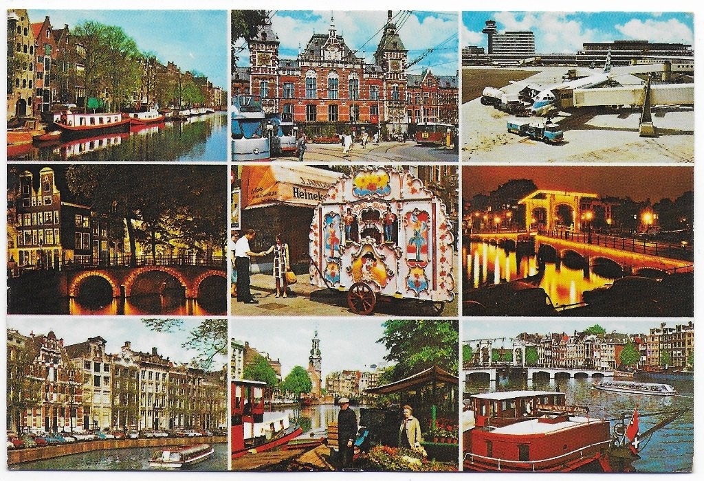 Amsterdam gelopen ansichtkaart ( b5336 ), Ophalen of Verzenden, 1980 tot heden, Gelopen, Noord-Holland