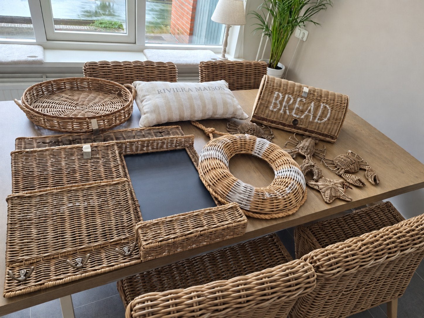 Riviera Maison woonaccessoires set, Ophalen, Gebruikt, Beige, Landelijk
