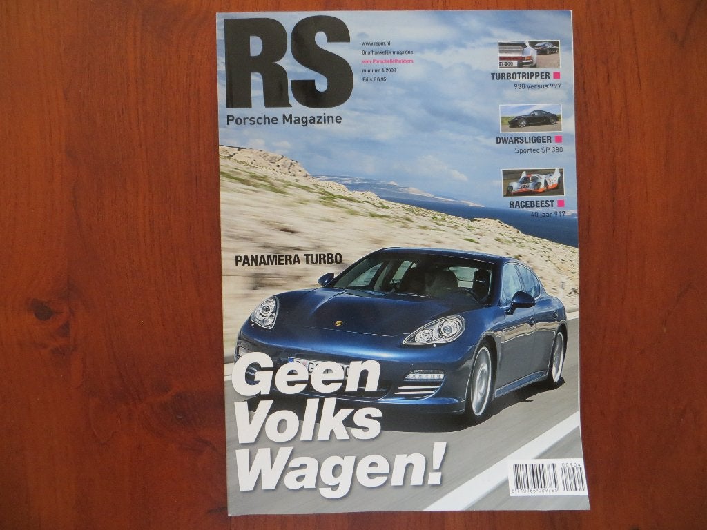 RS Porsche Magazine 4 2009 930, 997, 40 jr 917, Panamera, Ophalen of Verzenden, Nieuw, Porsche