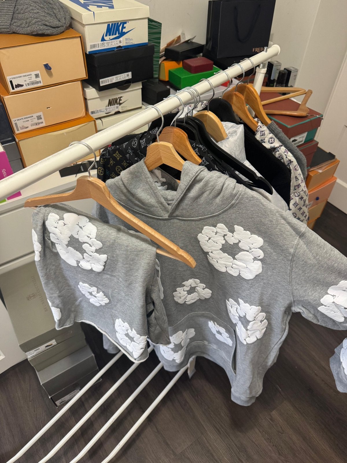 Denim Tears Hoodie + Shorts set grijs, Ophalen of Verzenden, Nieuw