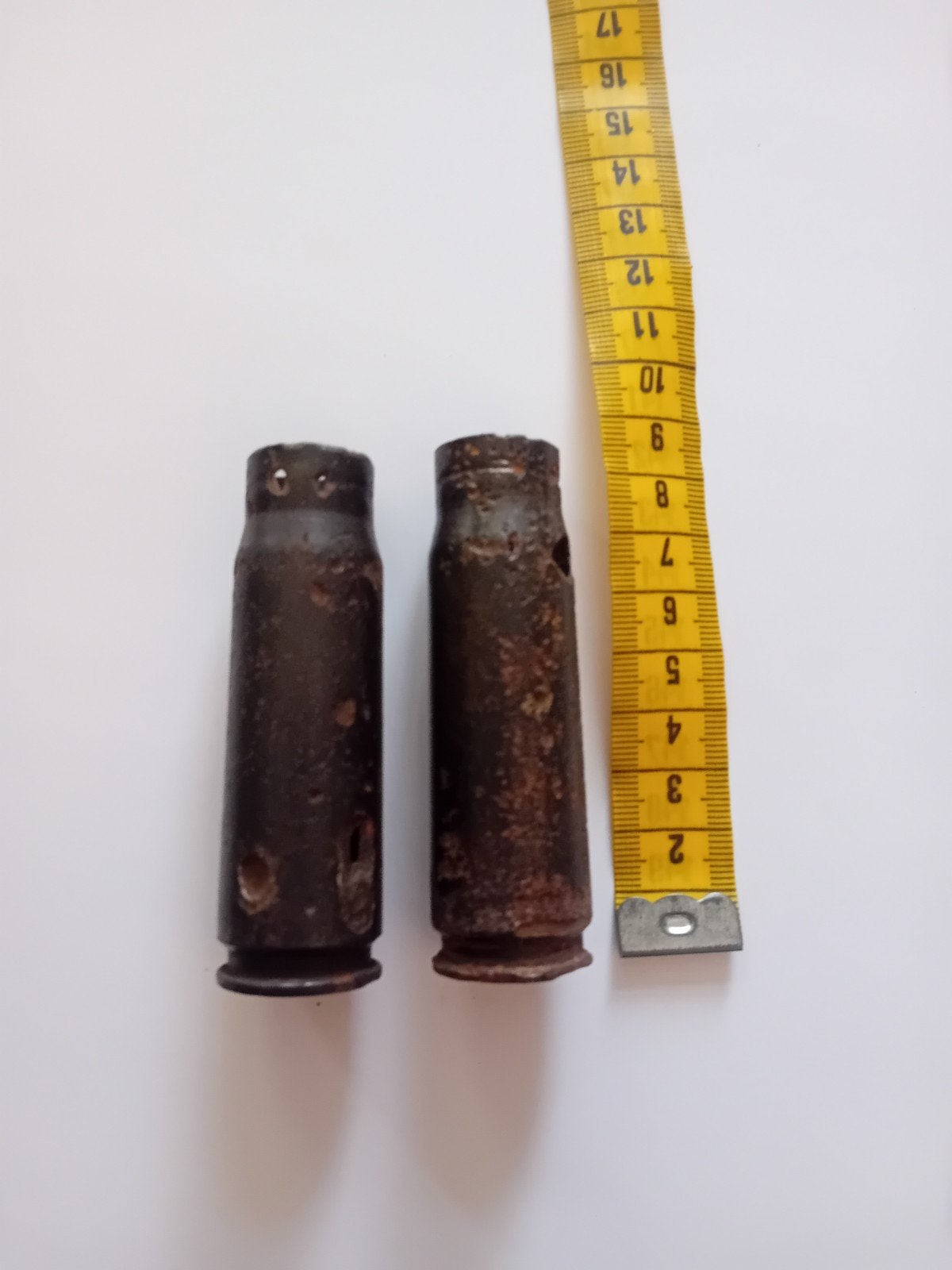 WO2 Duitse MG 151/20 Hulzen Luftwaffe 20x82mm (2 stuks), Ophalen of Verzenden, Luchtmacht, Duitsland, Hulzen of Bodemvondsten