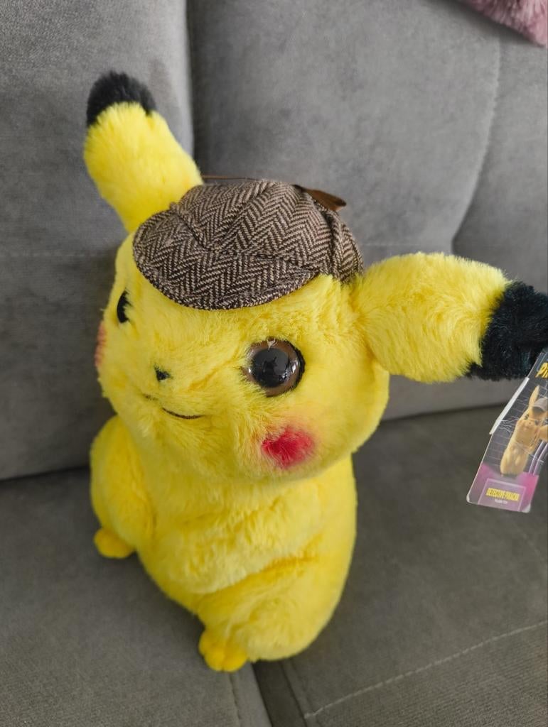 Detective Pikachu knuffel Nieuw, Overige merken, Geel, Overige typen, Nieuw