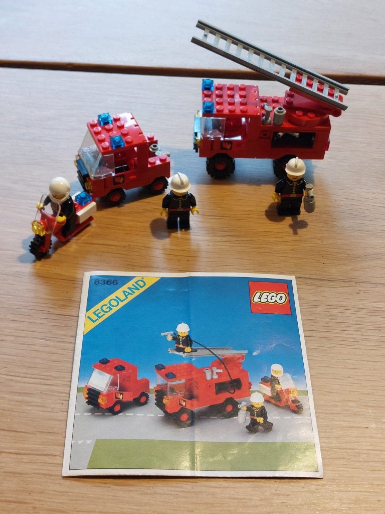 Lego Legoland brandweerauto's 6366, Gebruikt, Lego, Ophalen of Verzenden, Compleet