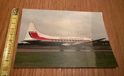 Foto Convair CV-440 Metropolitan 1987, Verzamelen, Ophalen of Verzenden, Gebruikt, Kaart, Foto of Prent
