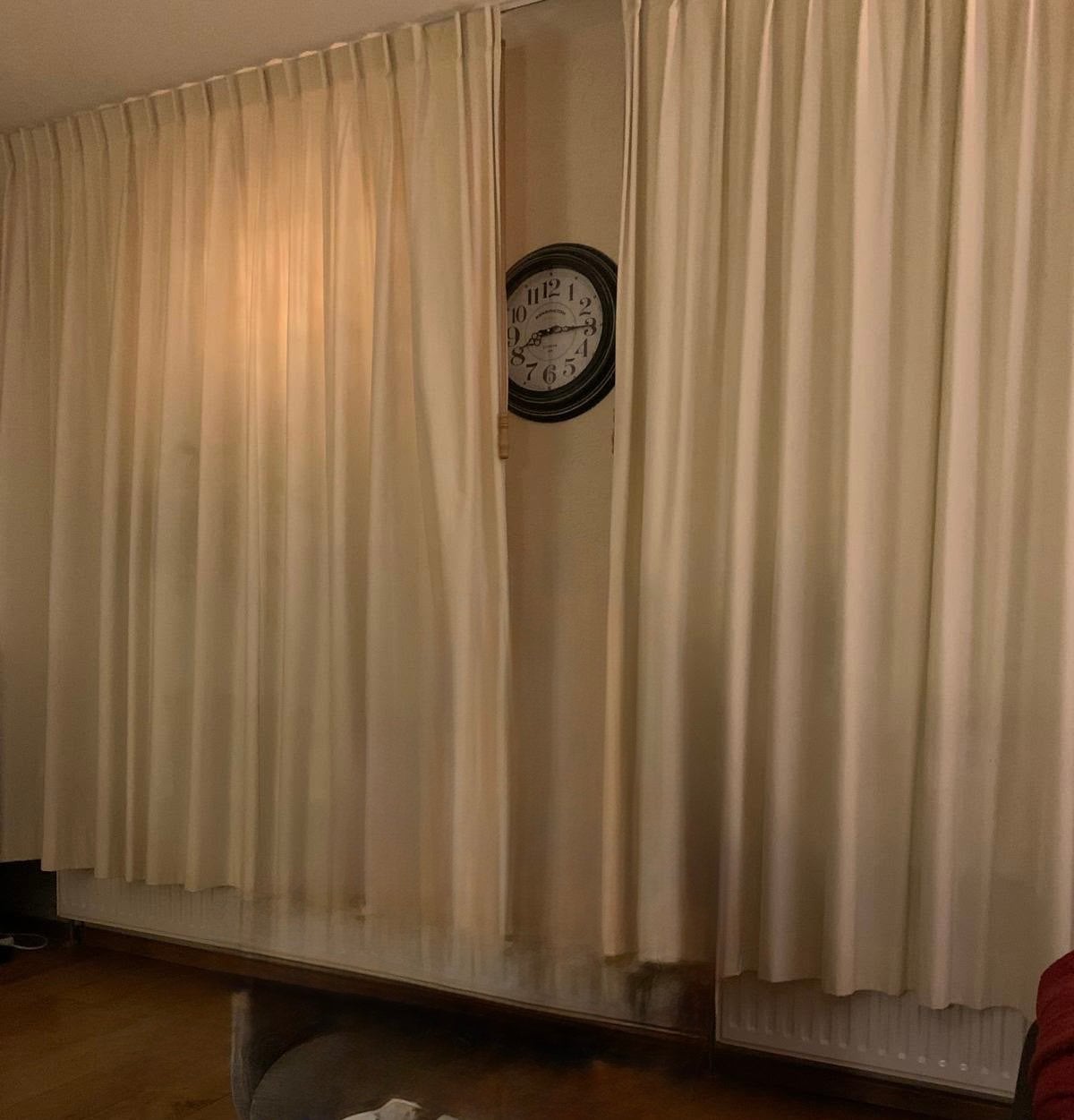 Gordijnen gebroken wit, dikke kwaliteit, Ophalen of Verzenden, Zo goed als nieuw, Wit