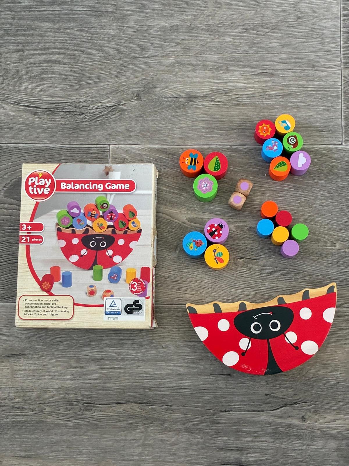 Houten balansspel playtive - lieveheersbeestje, Kinderen en Baby's, Speelgoed | Houten speelgoed, Ophalen, Zo goed als nieuw