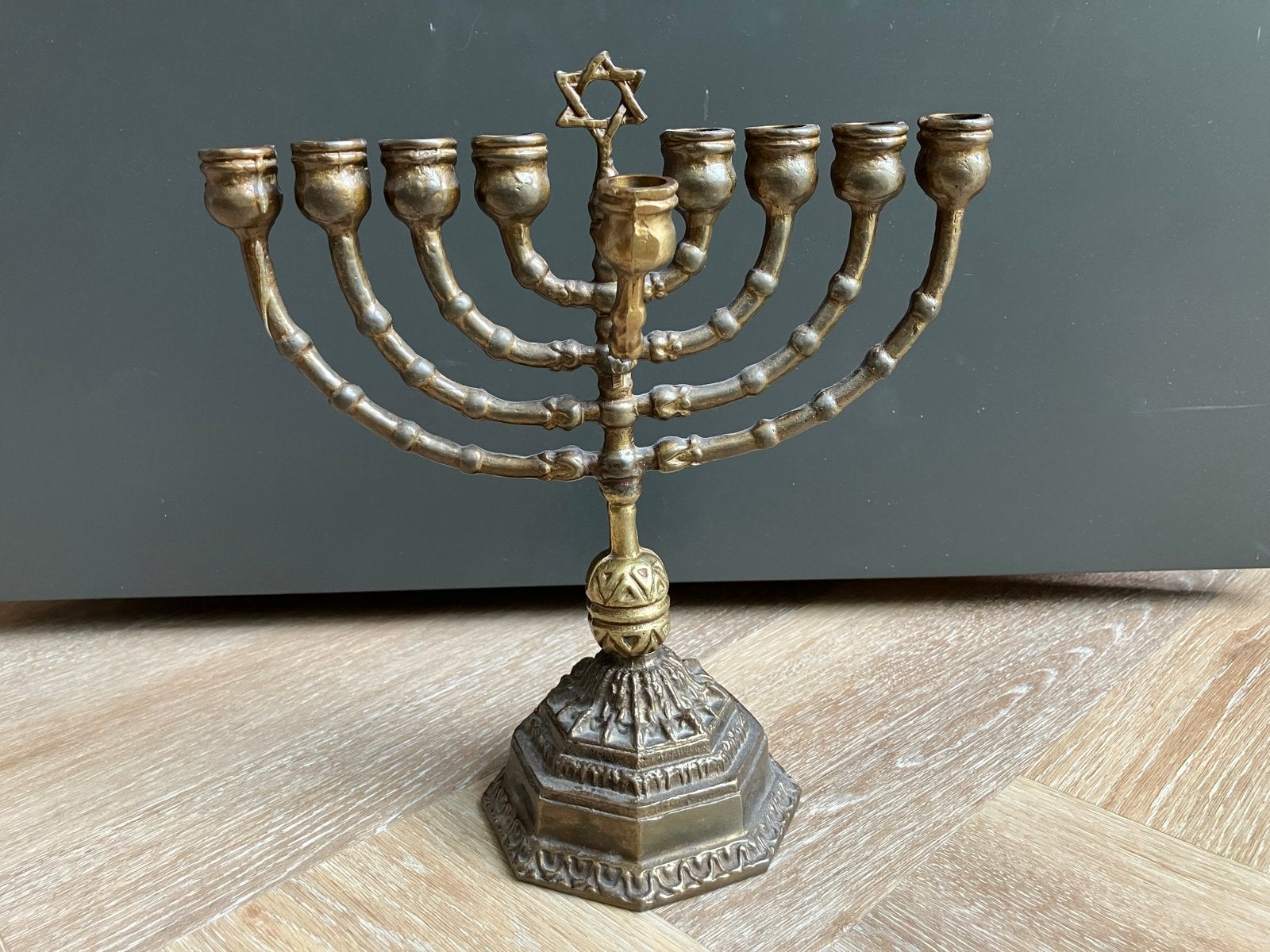 Antieke Chanoekia - Joodse kandelaar, Ophalen of Verzenden, Overige materialen
