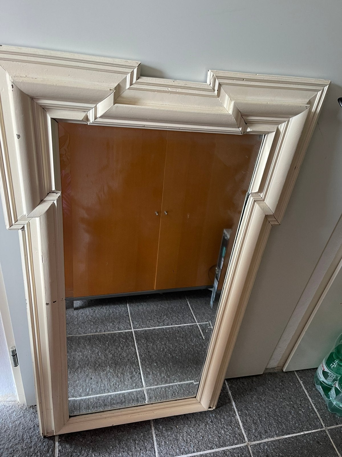 Grote Art Deco vintage spiegel, Huis en Inrichting, Woonaccessoires | Spiegels, Ophalen, Gebruikt, Rechthoekig, 100 tot 150 cm