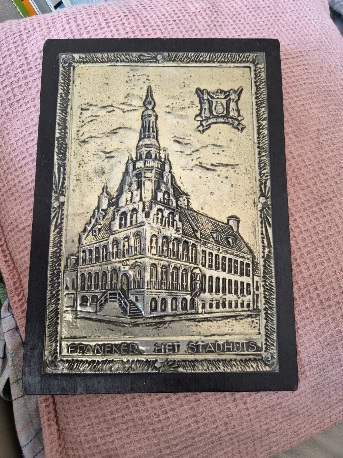 Franeker Het Stadhuis Plaquette, Ophalen of Verzenden