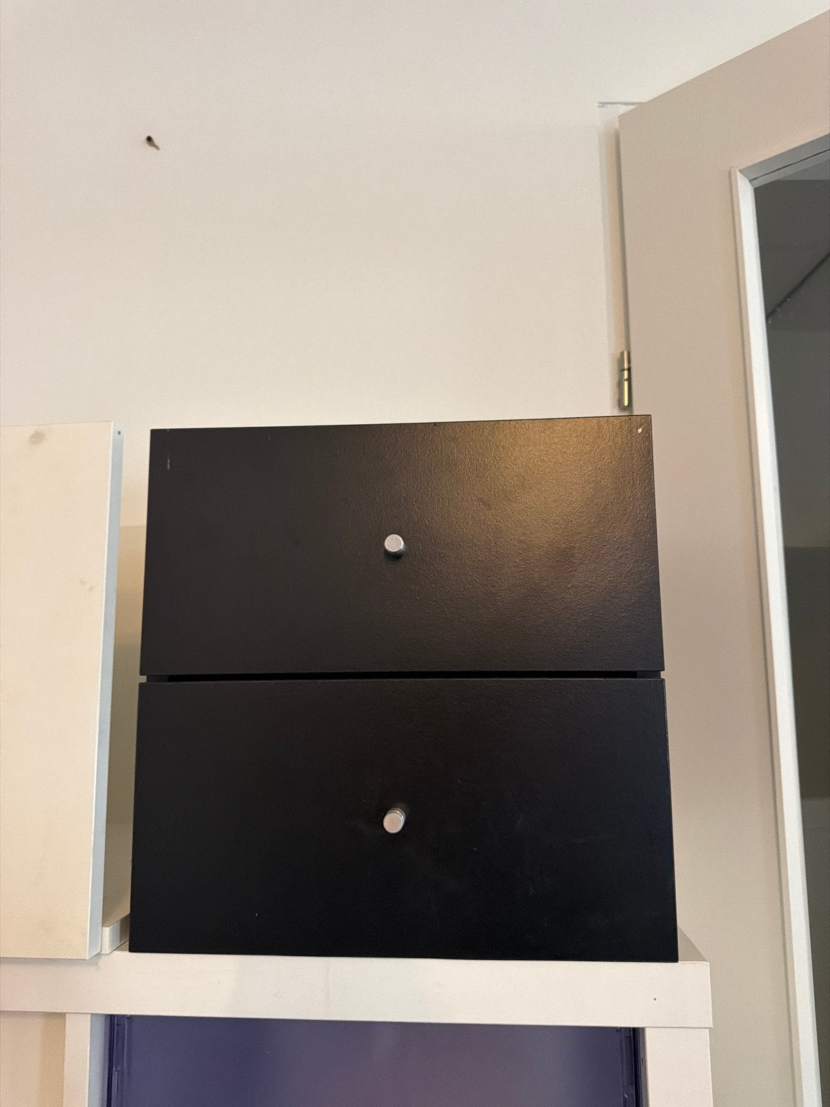 3x Kallax inzet met 2 lades, zwart, Ophalen, Gebruikt