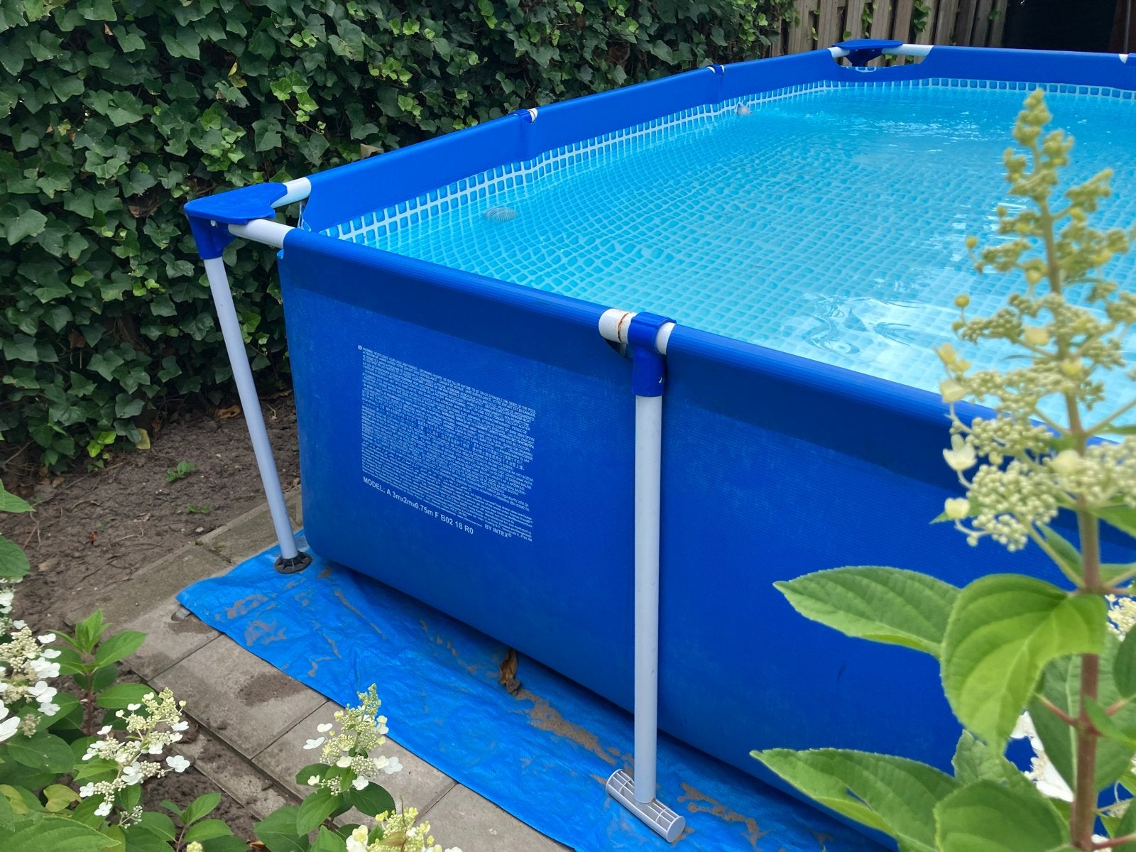Intex zwembad 300x200x75 cm met pomp, slangen en trapje, Tuin en Terras, Zwembaden, Ophalen, Gebruikt, Opzetzwembad, 200 tot 400 cm