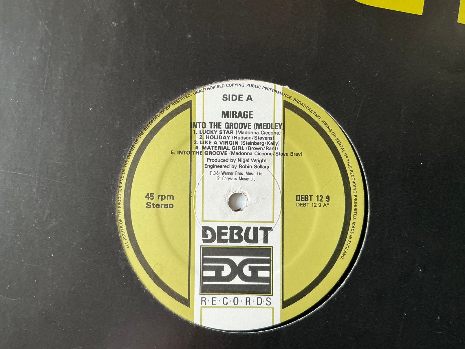 Mirage – Into The Groove (madonna Medley) 12” synth pop, Gebruikt, Pop, Ophalen of Verzenden, 12 inch