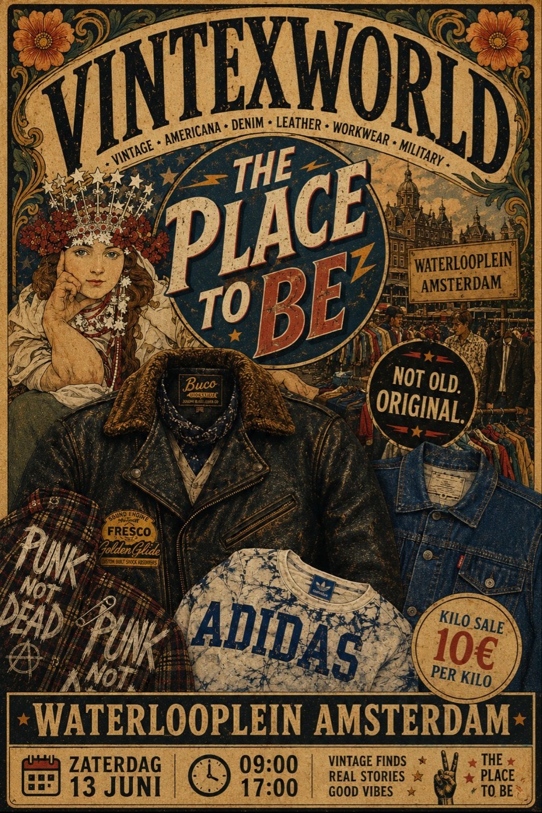 Vintage kleding en meer op Waterlooplein Amsterdam