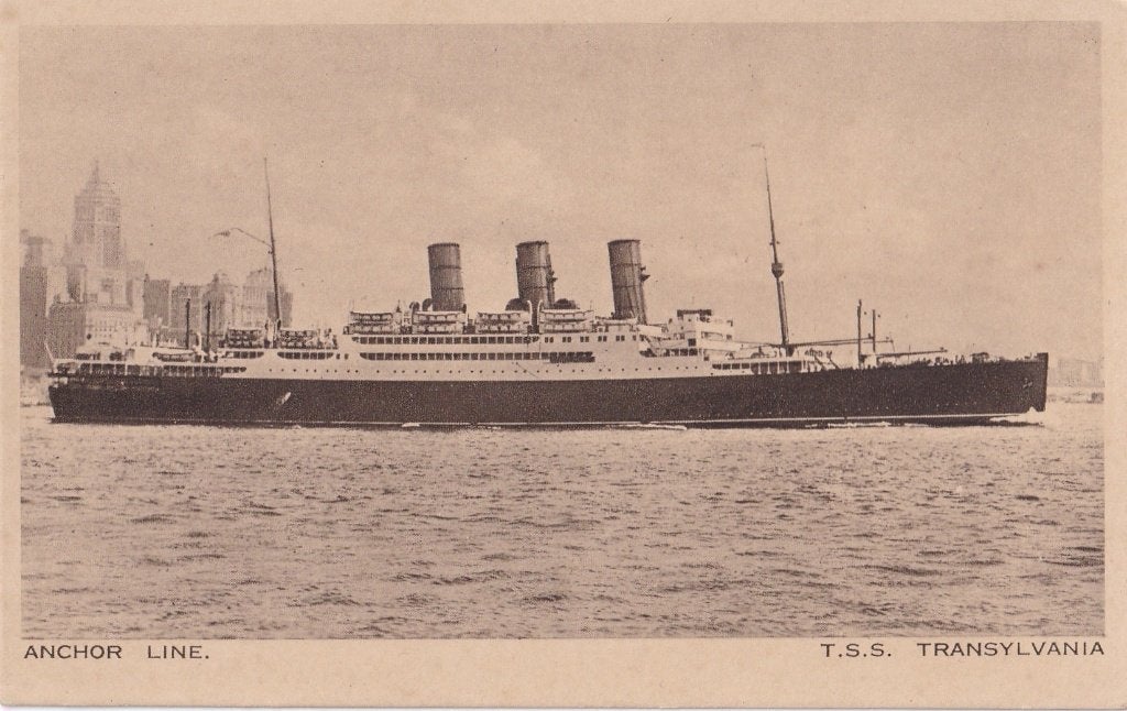 T.S.S. Transylvania - Anchor Line, Verzenden, Gebruikt, Kaart, Foto of Prent