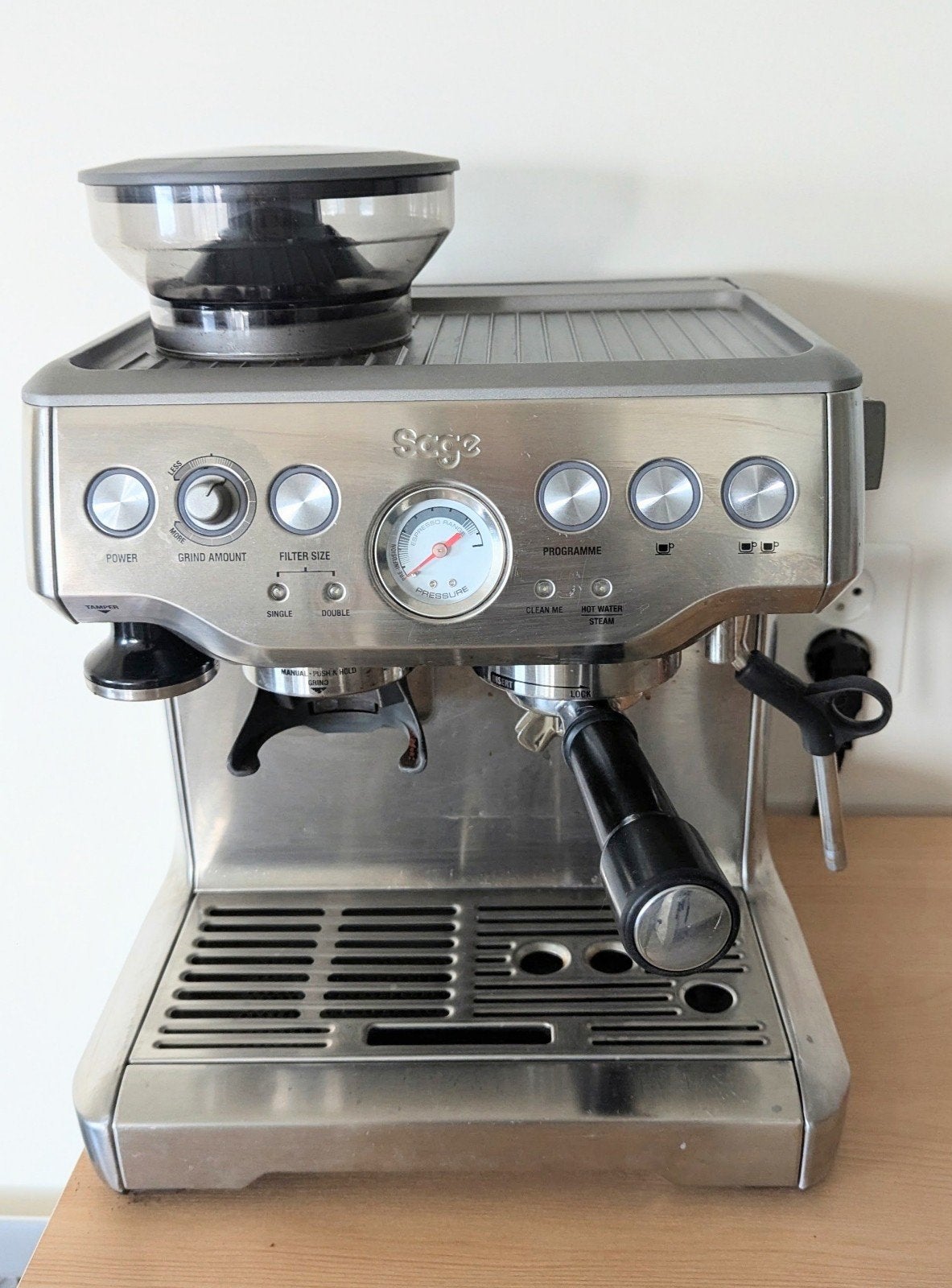 Sage Barista Express + veel upgrades – (stoom defect）, Gebruikt, Espresso apparaat, Koffiebonen, Ophalen