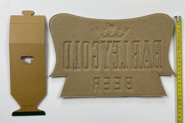 reclame schildje voor Wertha bier Barley Gold jaren 1930, Verzamelen, Biermerken, Ophalen of Verzenden, Reclamebord, Plaat of Schild