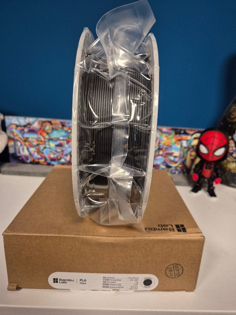 Bambu Lab PLA Matte Filament – Zwart / Charcoal – Nieuw, Computers en Software, Ophalen of Verzenden, Nieuw, Filamentrollen