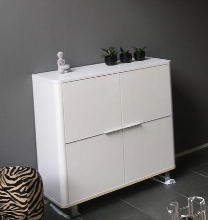 Modern wit dressoir, strak design, Huis en Inrichting, Ophalen, Gebruikt, 100 tot 150 cm, Strak en modern