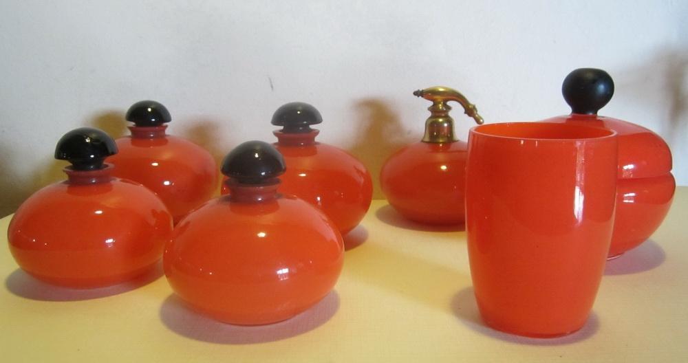 Art deco Tango glas, rood, Michael Powolny, Loetz, ca 1920, Antiek en Kunst, Antiek | Glas en Kristal, Verzenden