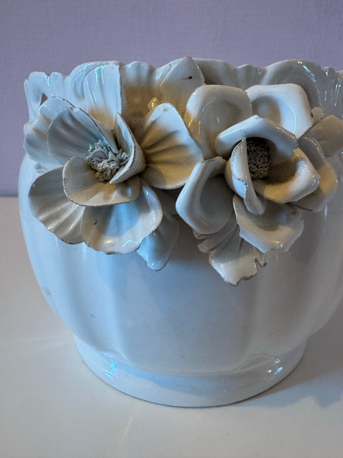 Vintage VAGA Bloempot/Cachepot met Bloemen - Italiaans Keram, Ophalen