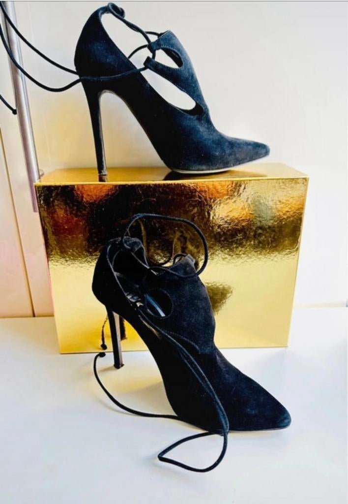 Pin -up high heels 39, Ophalen of Verzenden, Zo goed als nieuw, Zwart
