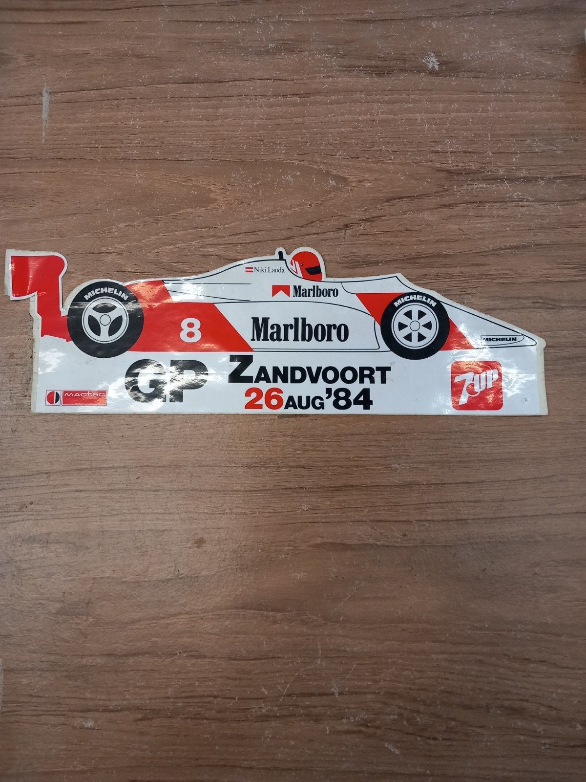 Stickers uit de oude doos Formule 1 Zandvoort 1984 Lauda, Ophalen of Verzenden, Zo goed als nieuw, Sport