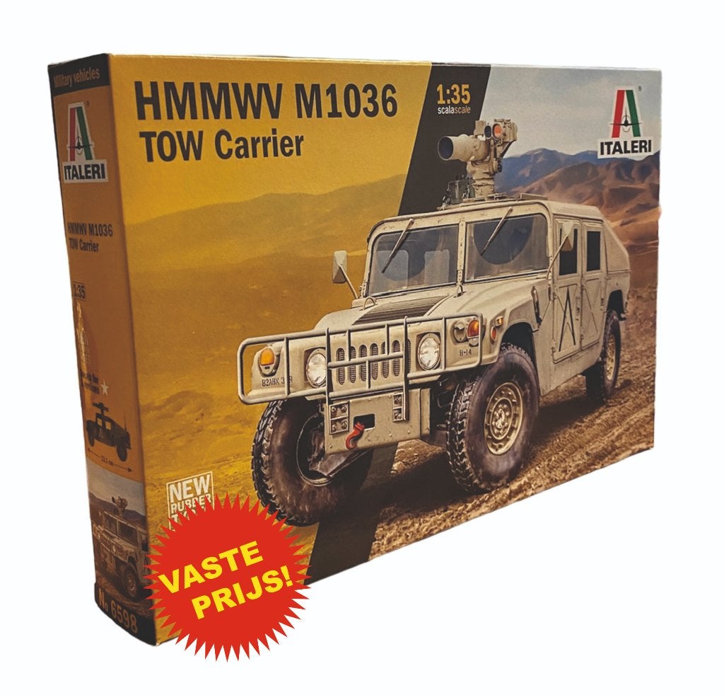 HMMWV M1036 TOW Carrier Hummer (Italeri 6598) 1/35, 1:32 tot 1:50, Nieuw, Ophalen of Verzenden, Italeri