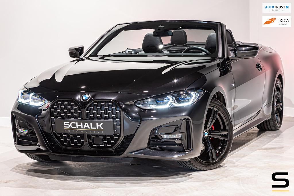 BMW 4-serie Cabrio 420i High Executive|M-sport|E-stoel|Cam, Auto's, BMW, Automaat, 1998 cc, Zwart, Cabriolet