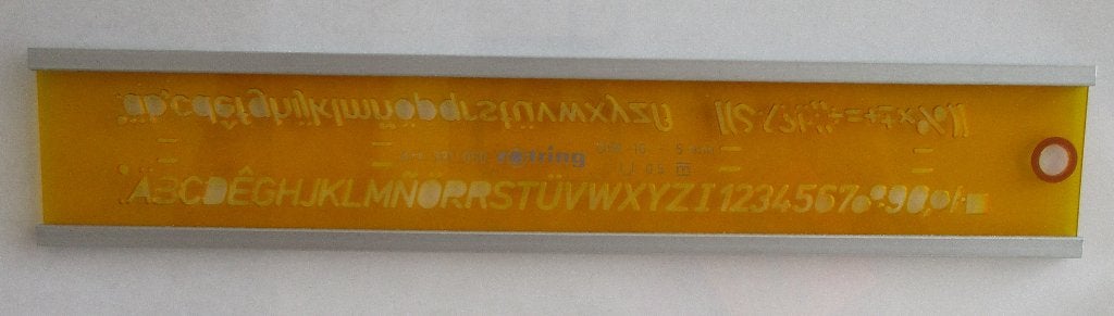 rotring sjabloon 321 050 din 16 5mm 0,5 nette staat, Ophalen of Verzenden, Gebruikt, Overige typen