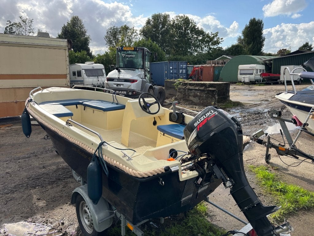 Leuke SeaFinder 420 consolesloep met 9.9pk Suzuki: Vaarklaar, Watersport en Boten, Gebruikt, 4 m, 2 m, Grachtenboot