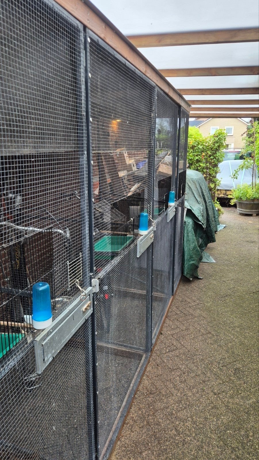 Te koop aluminium voliere, Dieren en Toebehoren, Ophalen, Gebruikt, Metaal, Vogelkooi