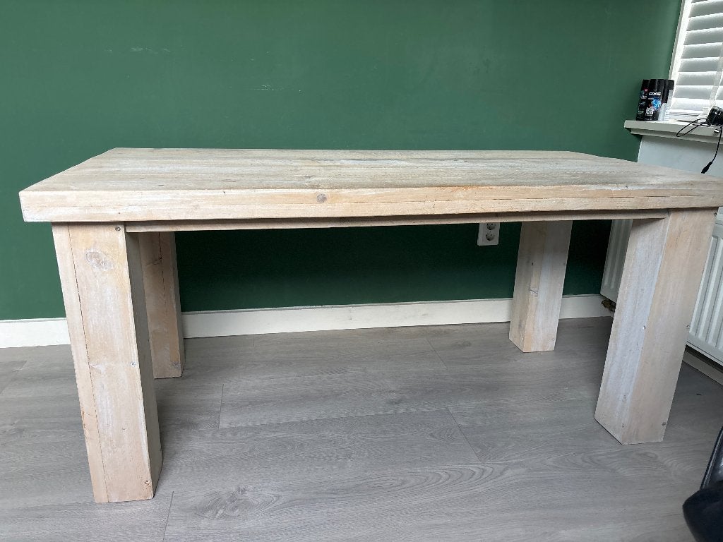 Steigerhouten bureau, Huis en Inrichting, Gebruikt, 150 cm, Hout, 76 cm