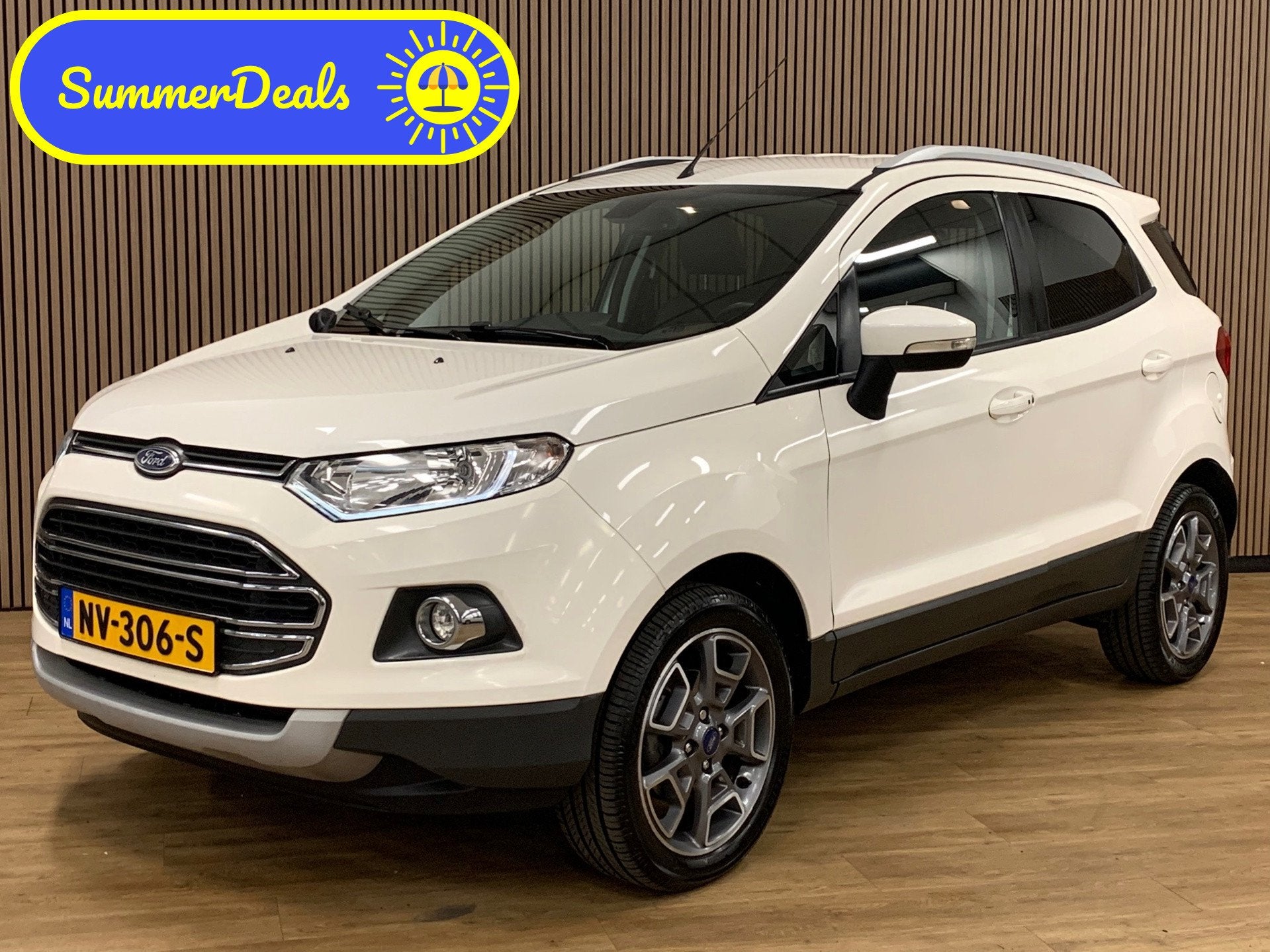 Ford EcoSport 1.0 EcoBoost Titanium|92000KM|Climate Control|, Auto's, Ford, Voorwielaandrijving, Ecosport, Wit, Origineel Nederlands