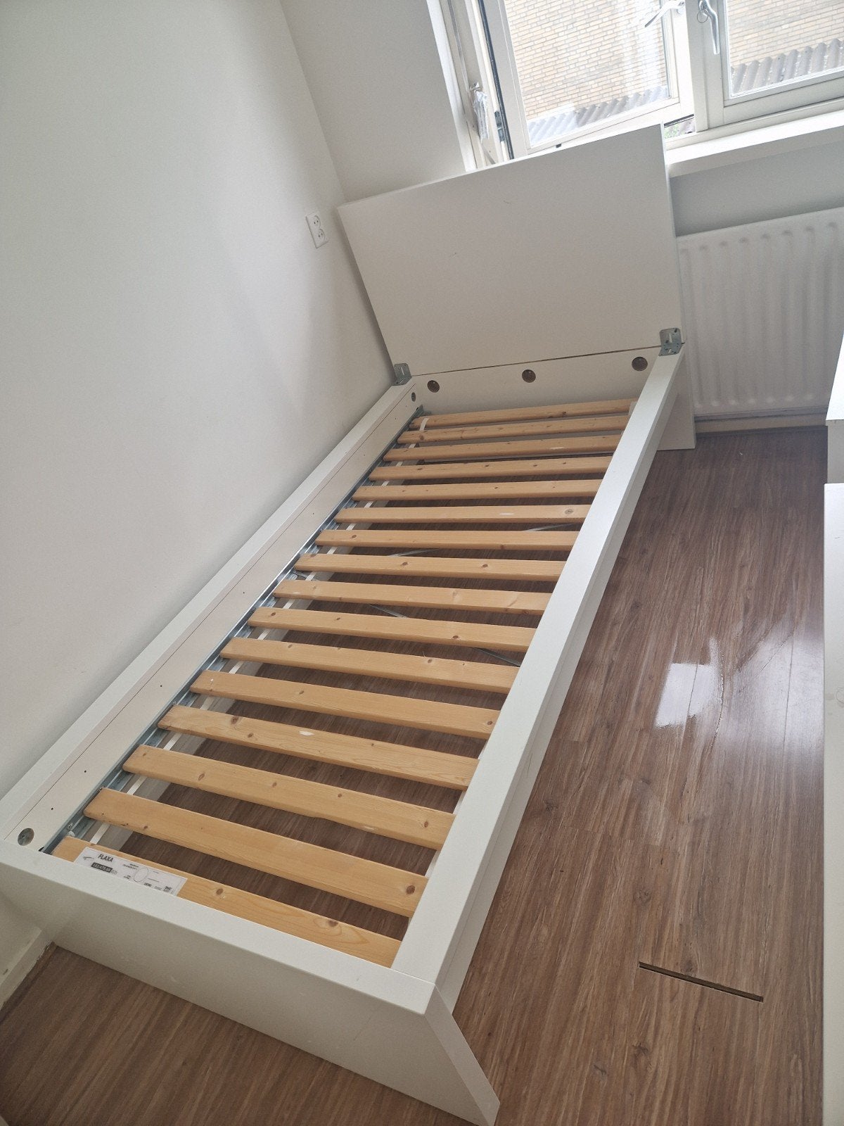 bed ikea 90 bij 2meter te koop, 90 cm, Eenpersoons, Wit, Ophalen of Verzenden