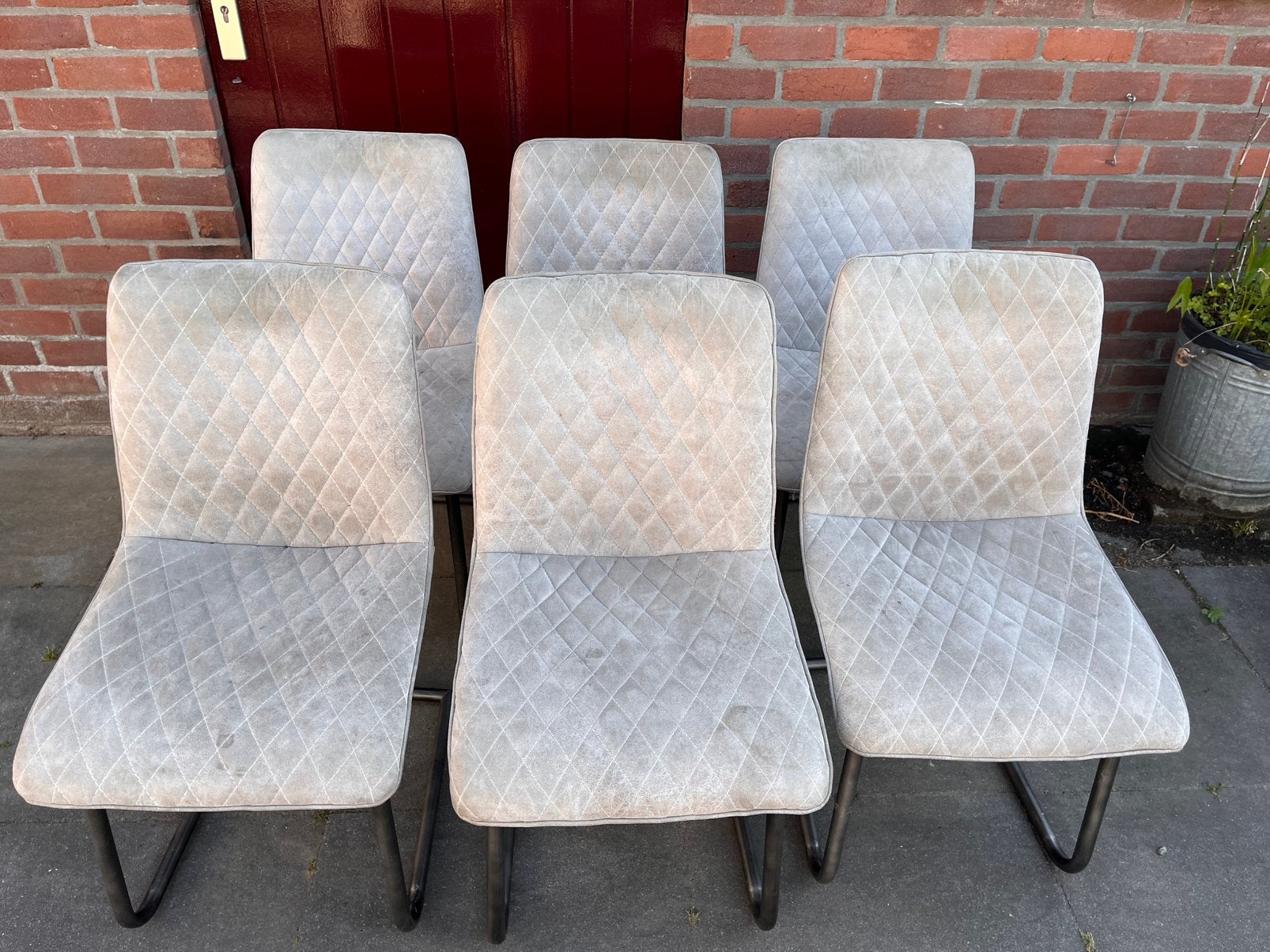 Gratis 6 stoelen, Huis en Inrichting, Stoelen, Ophalen, Gebruikt, Vijf, Zes of meer stoelen, Stof