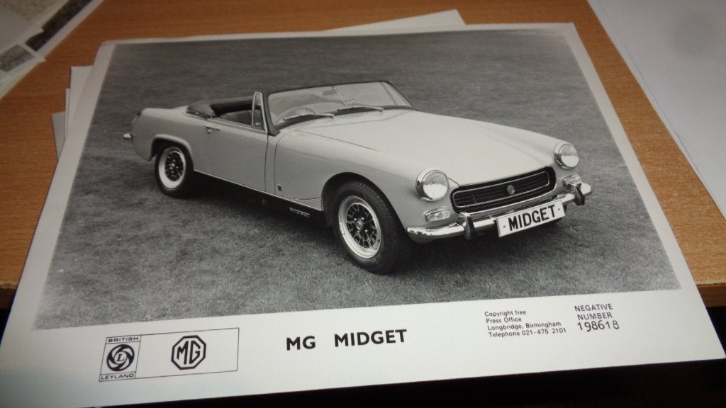 ZELDZAME GROTE Persfoto MG MIDGET, Verzenden, Nieuw, Overige merken