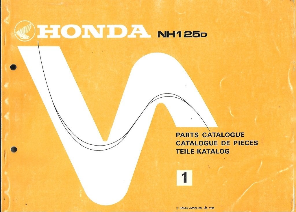 Honda NH125 Lead Parts List (1230z) scooter, Motoren, Ophalen of Verzenden, Honda