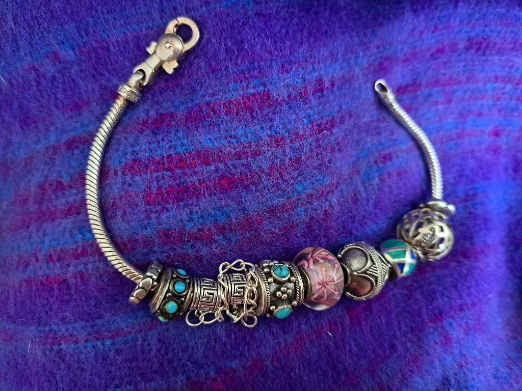 Tedora Armband, Ophalen of Verzenden, Zo goed als nieuw, Met bedels of kralen, Zilver