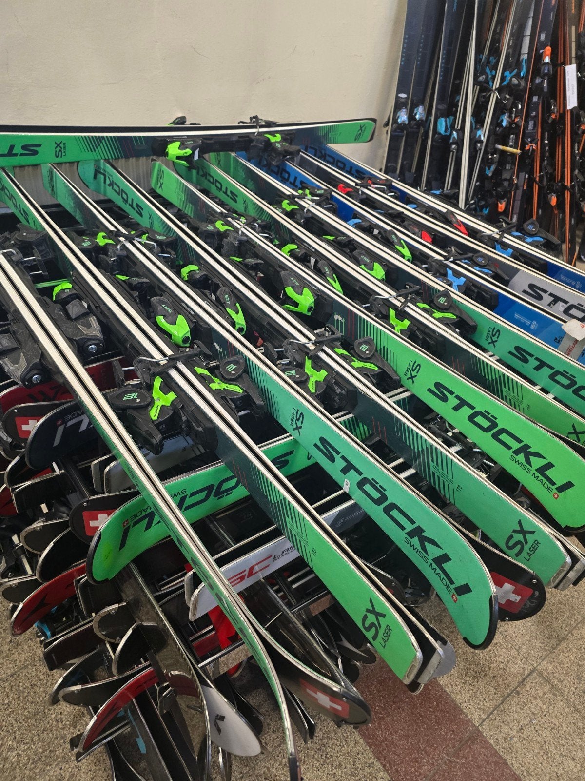 Grootste voorraad Stockli skis SL SC SX AX AR WRT MX AW AS, Overige merken, 160 tot 180 cm, Stockli, Ophalen of Verzenden