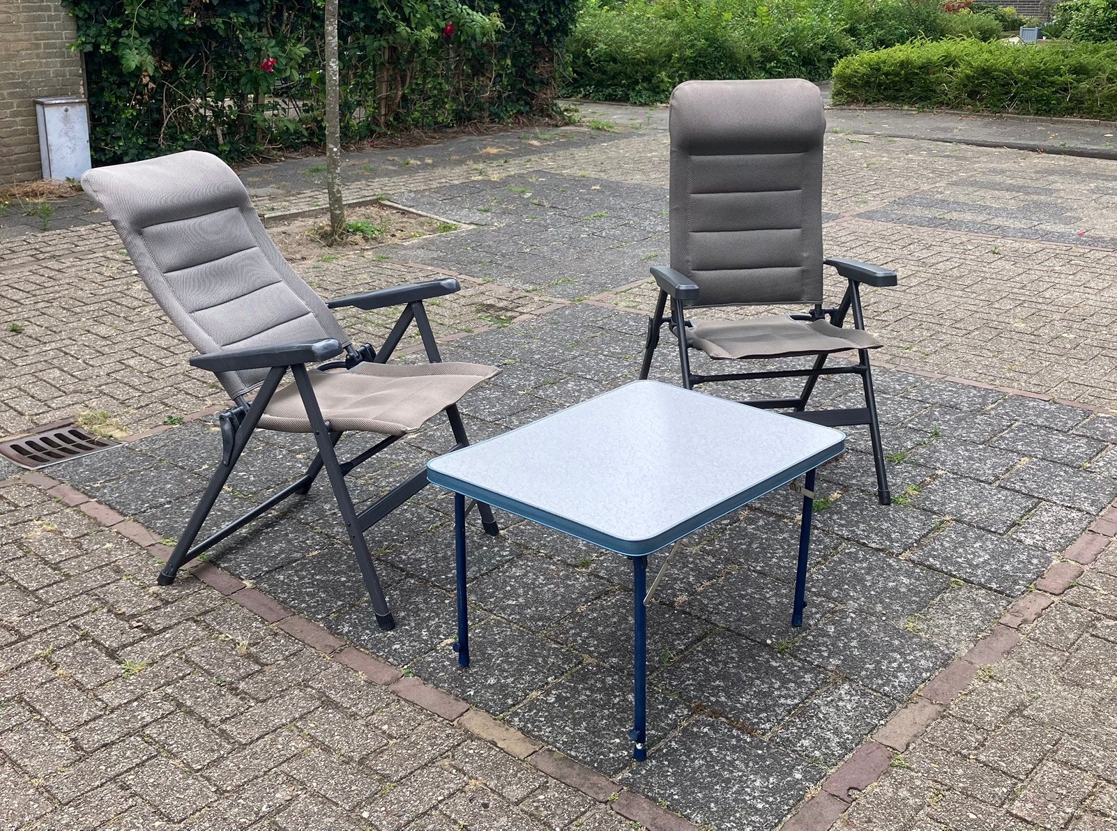 Campingstoelen en campingtafel, Caravans en Kamperen, Kampeermeubelen, Ophalen, Gebruikt, Campingstoel