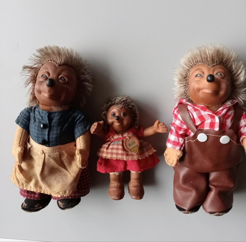 Steiff Egel familie, Ophalen of Verzenden