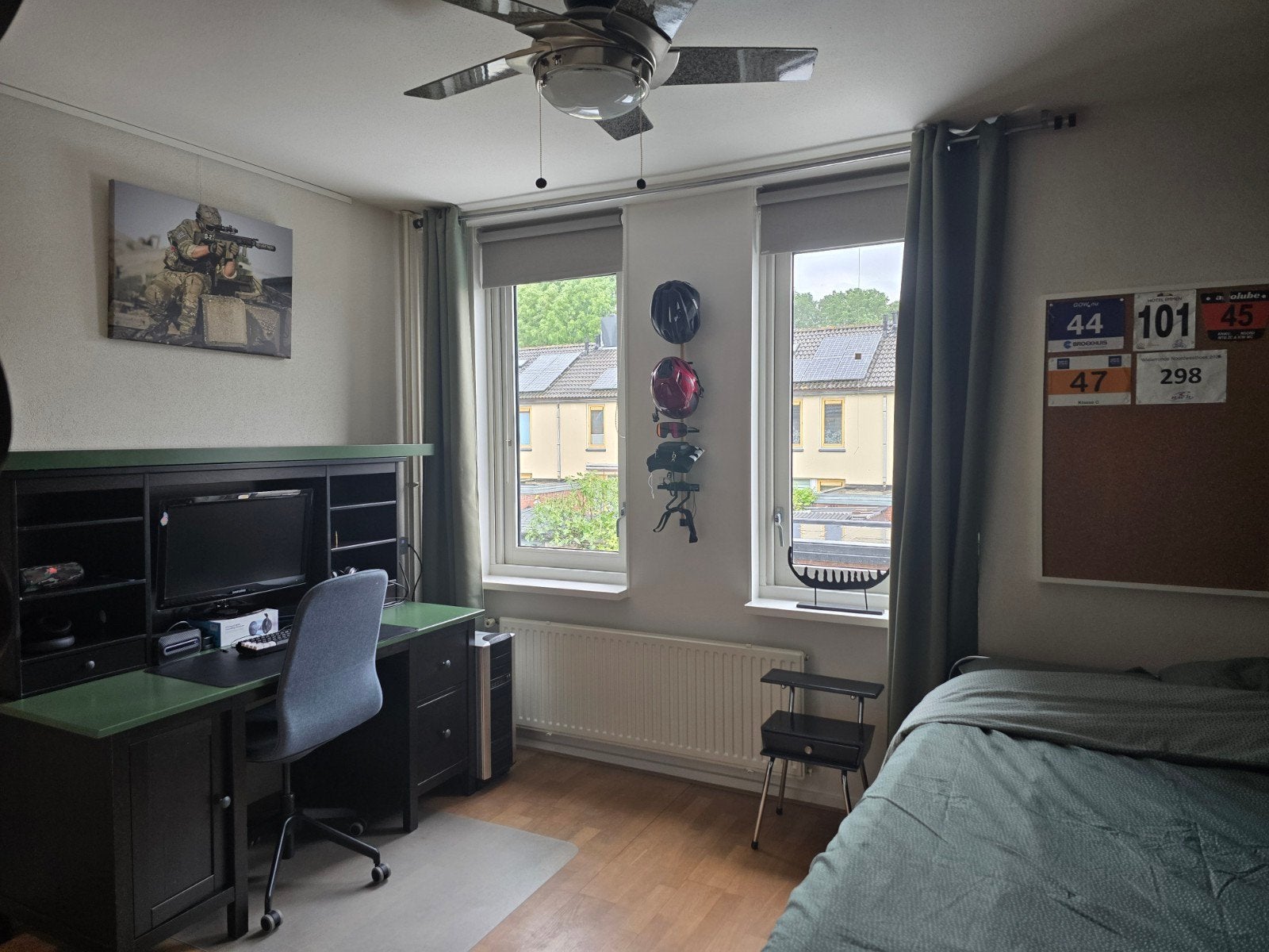 IKEA Hemnes Bureau met opbouwkast, Huis en Inrichting, Bureaus, Zwart, Gebruikt, Hout, IKEA