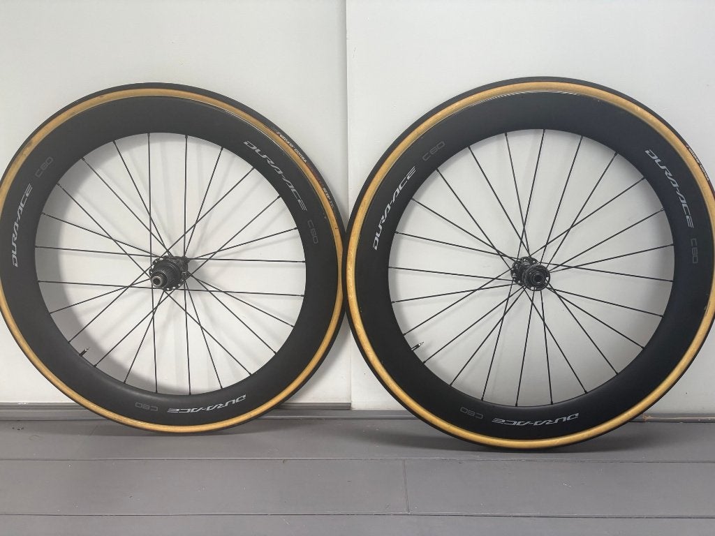 Shimano Dura-Ace C60 carbon tubular wielset, Wiel, Gebruikt, Ophalen of Verzenden, Shimano