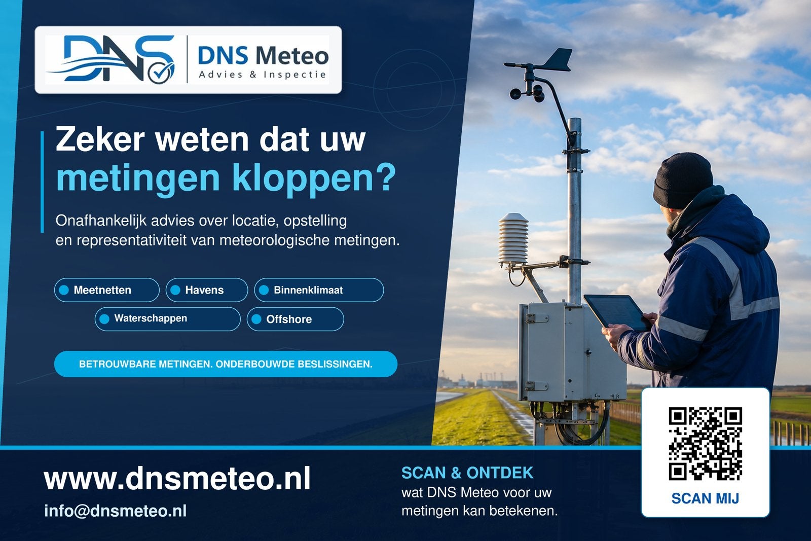 DNS Meteo: Advies & Inspectie Weerstations, Ophalen of Verzenden, Nieuw, Weerstation