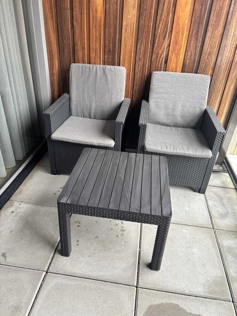 Allibert tuinset, Kunststof, Gebruikt, Stoel, Tuinset
