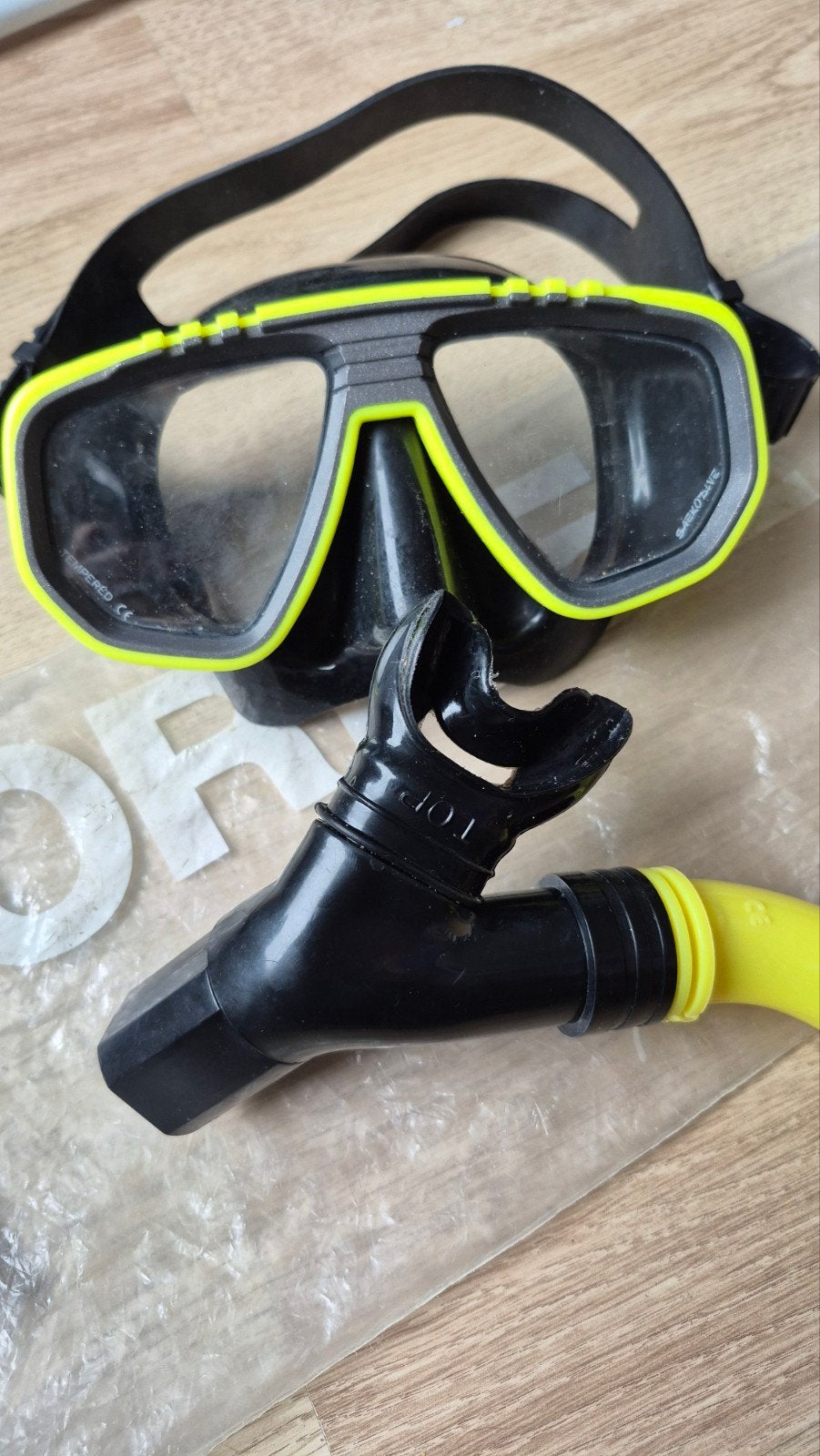snorkelset, Watersport en Boten, Duiken, Ophalen of Verzenden, Zo goed als nieuw, Duikbril of Snorkel