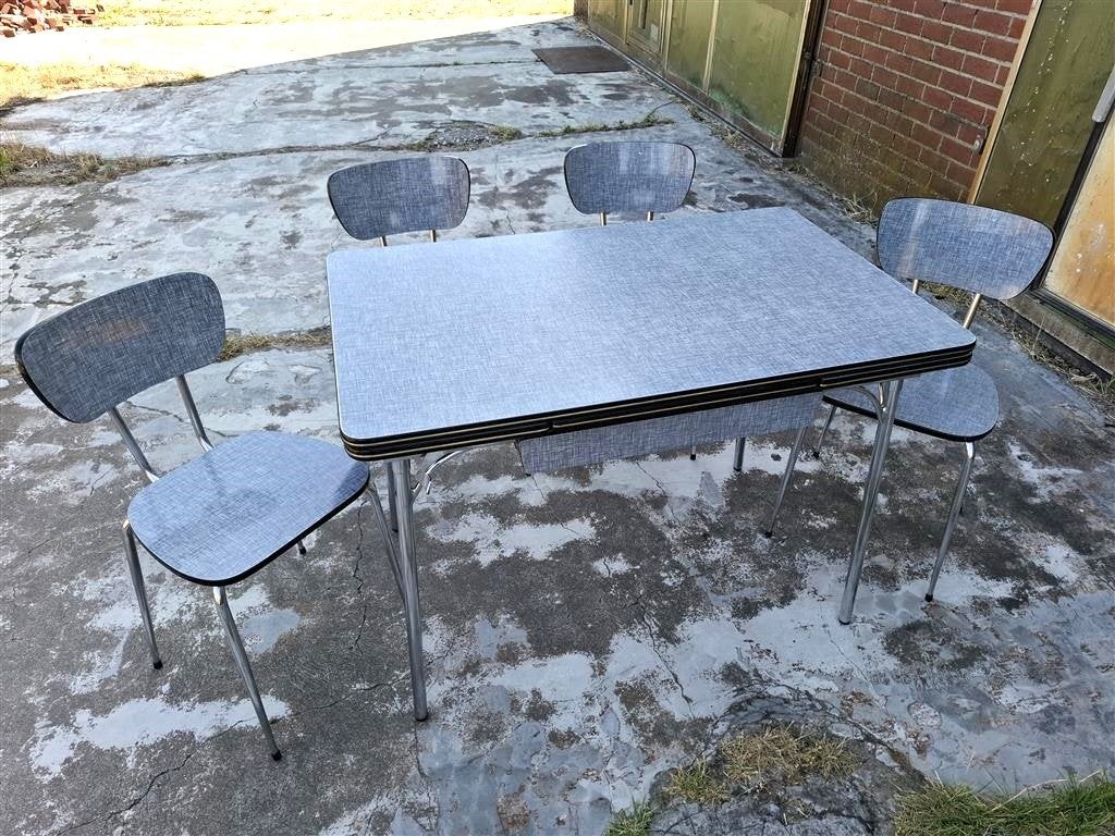 Formica keuken eethoek '60s ( Retro/Vintage/Design ), Ophalen, Gebruikt, 100 tot 150 cm, Vintage