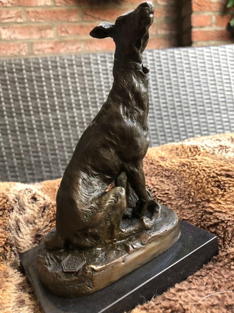 brons hond windhond hazewindhond, Ophalen of Verzenden