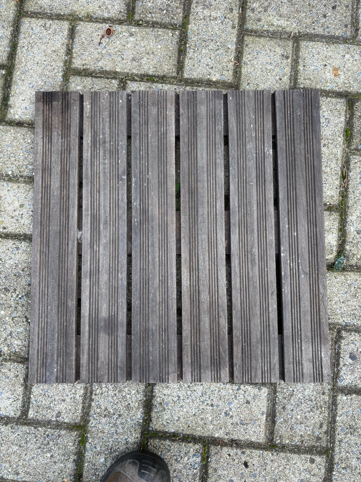 Bankirai hardhout tegels 50x50 cm - 20 stuks, Ophalen, Gebruikt, Hout